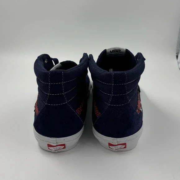 Vans Navy sk8 Hi Sneakers with Red Accents men’s size 11 - Picture 4 of 6